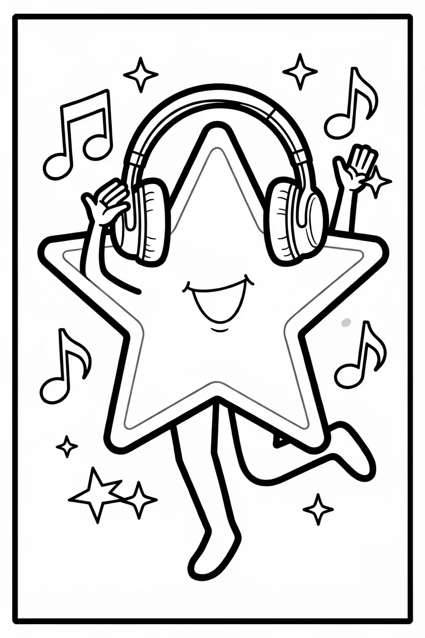 Desenhos de Estrela para Imprimir e Colorir