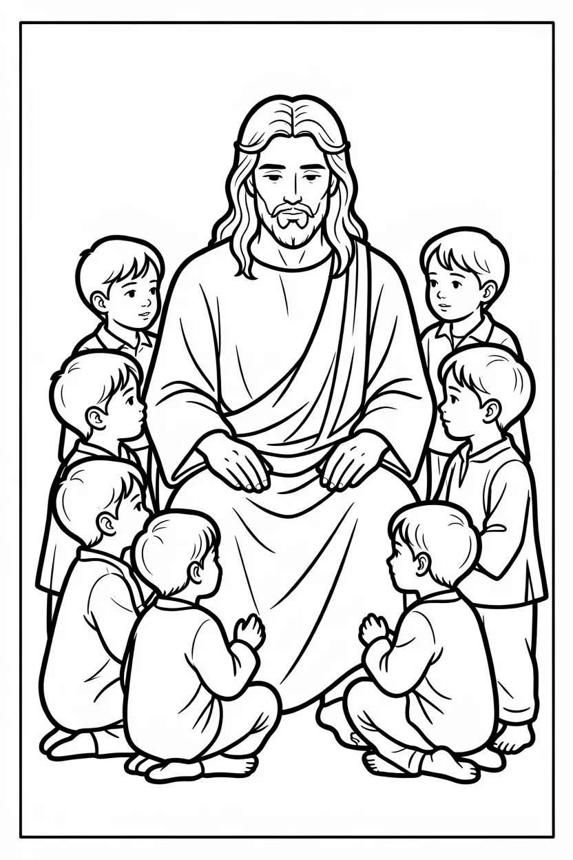 Desenhos de Jesus para Imprimir e Colorir