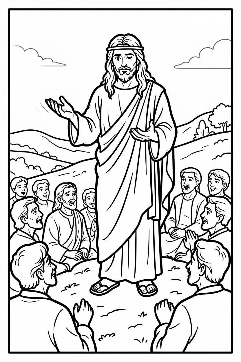 Desenhos de Jesus para Imprimir e Colorir
