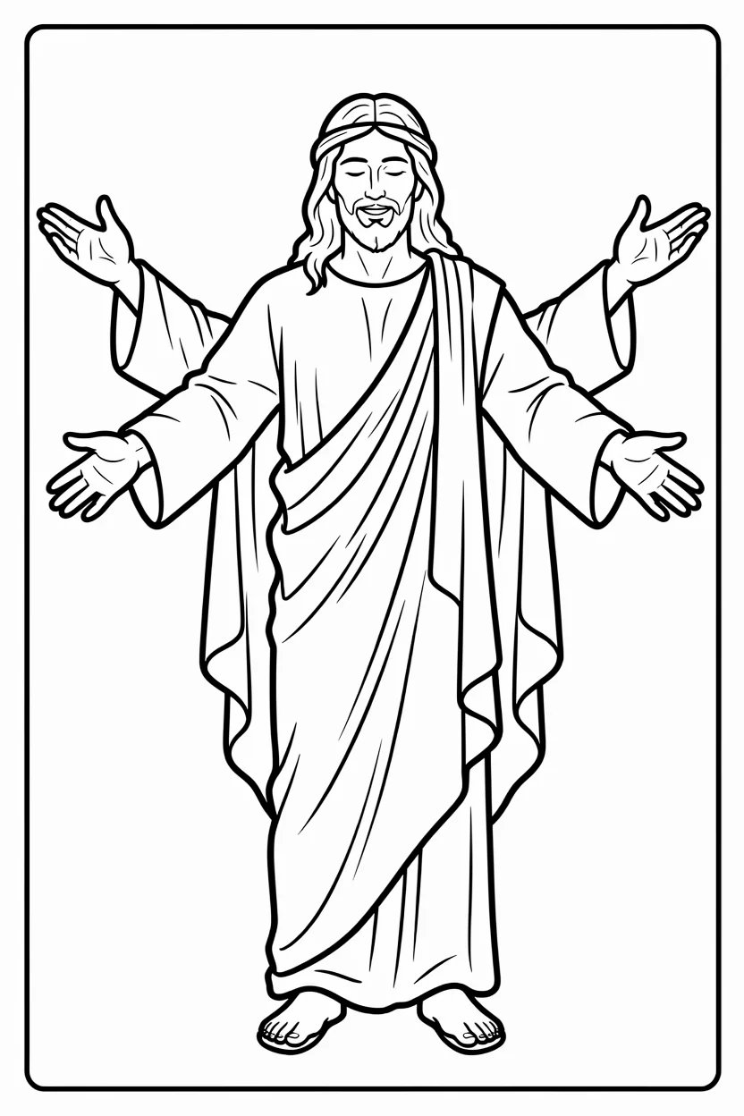 Desenhos de Jesus para Imprimir e Colorir