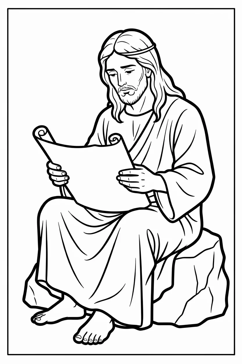 Desenhos de Jesus para Imprimir e Colorir