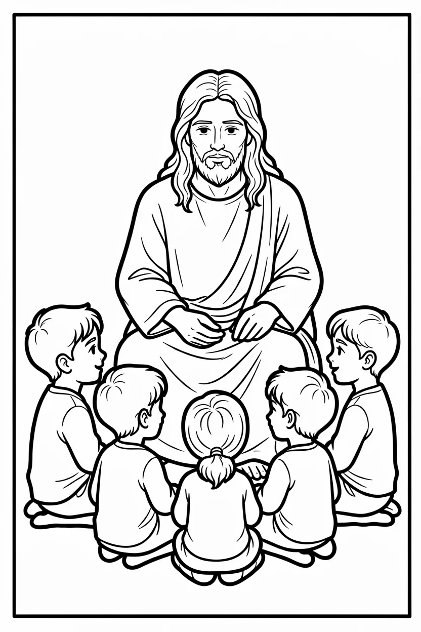 Desenhos de Jesus para Imprimir e Colorir