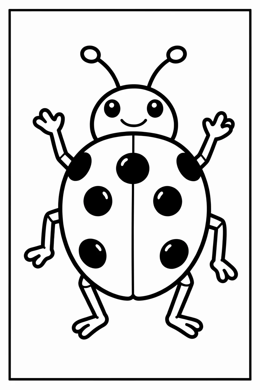 Desenhos de Joaninha para Imprimir e Colorir