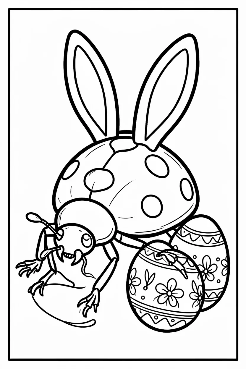 Desenhos de Joaninha para Imprimir e Colorir
