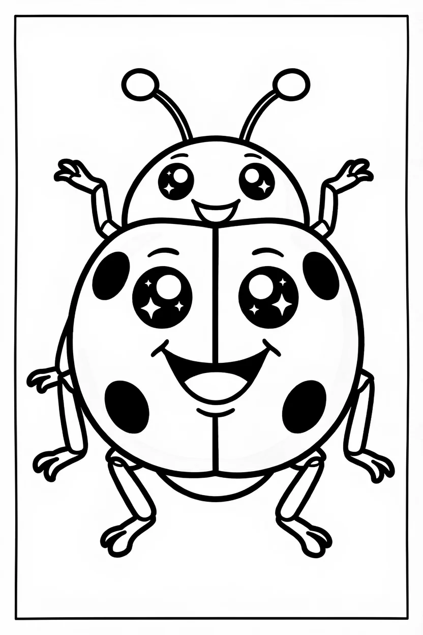 Desenhos de Joaninha para Imprimir e Colorir