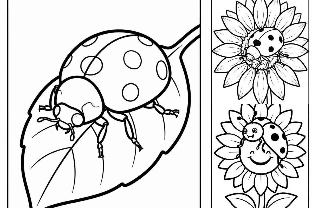 Desenhos de Joaninha para Imprimir e Colorir