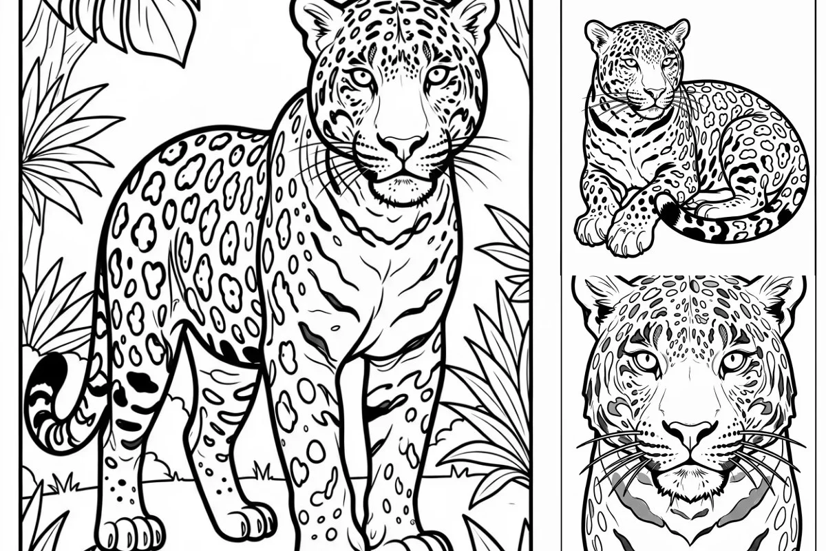 Desenhos de Onças para Imprimir e Colorir