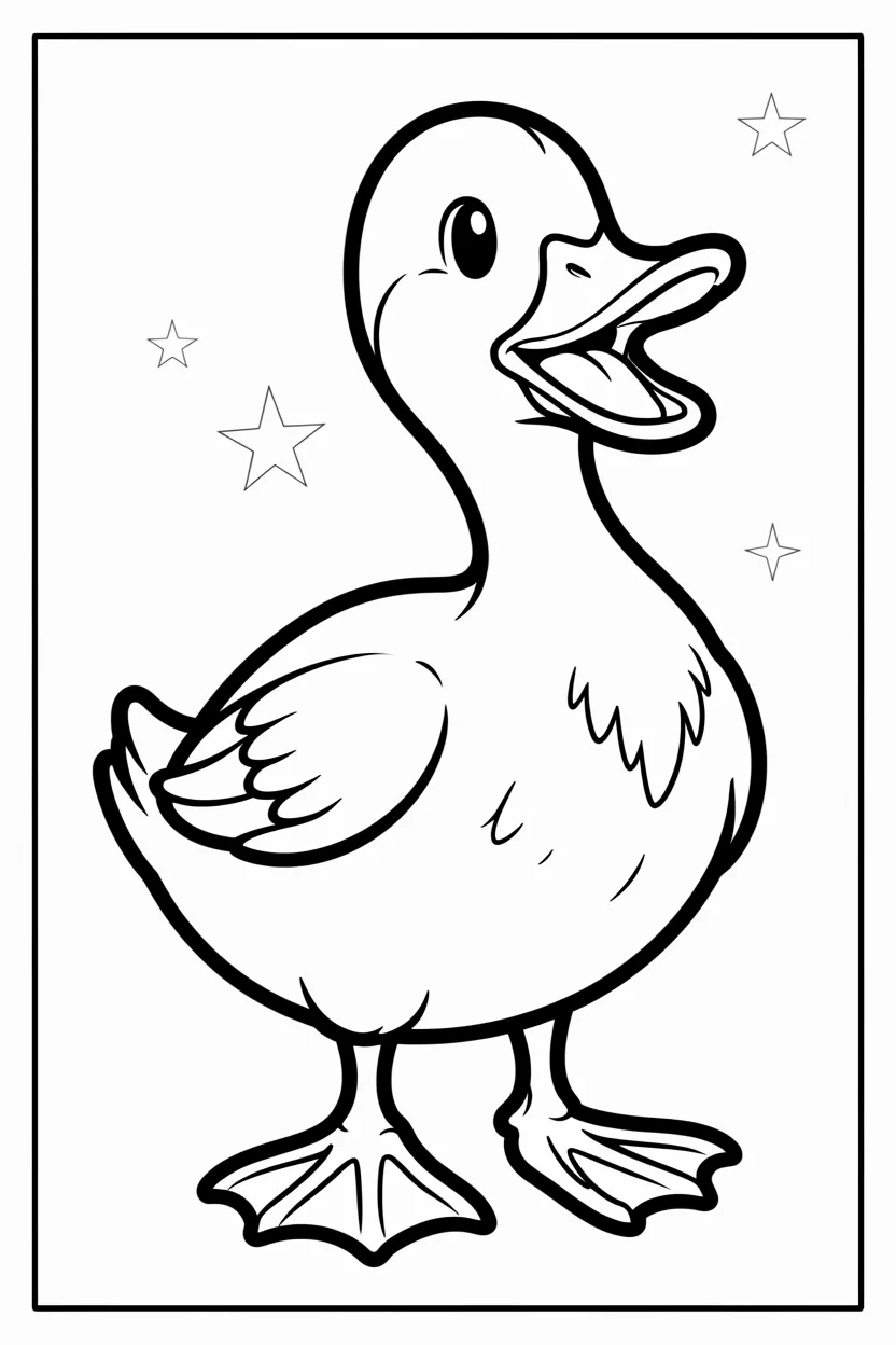 Desenhos de Patos para Imprimir e Colorir