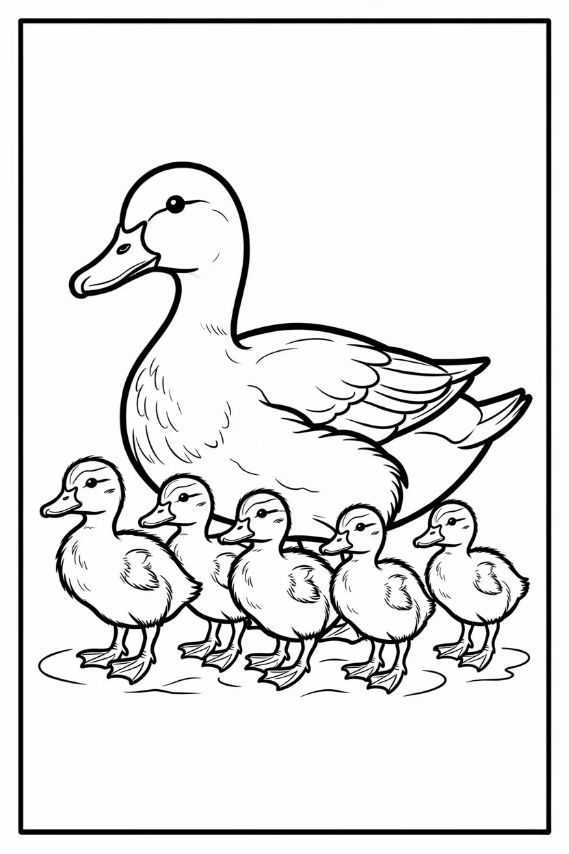 Desenhos de Patos para Imprimir e Colorir