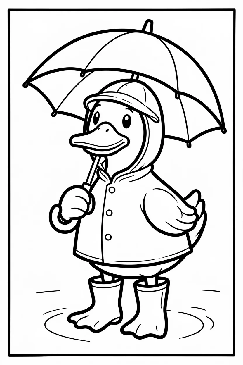 Desenhos de Patos para Imprimir e Colorir
