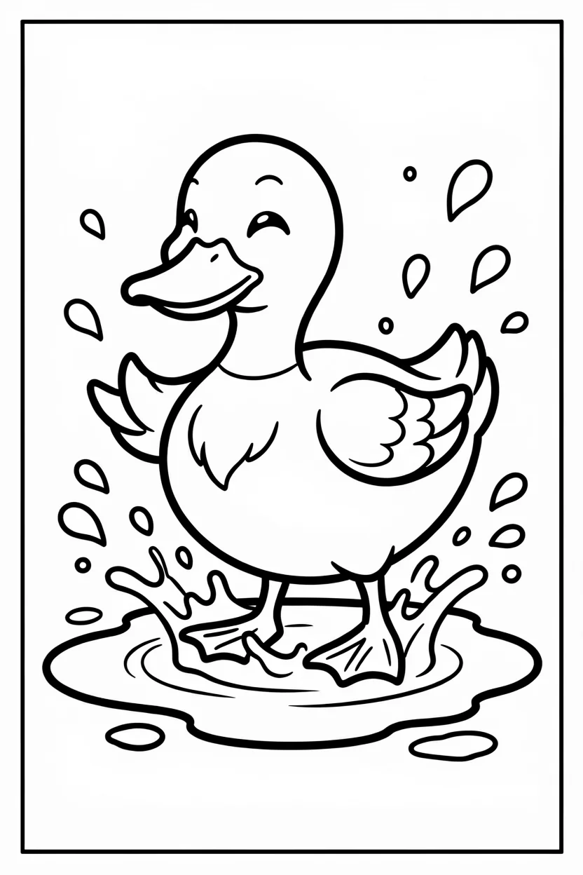 Desenhos de Patos para Imprimir e Colorir
