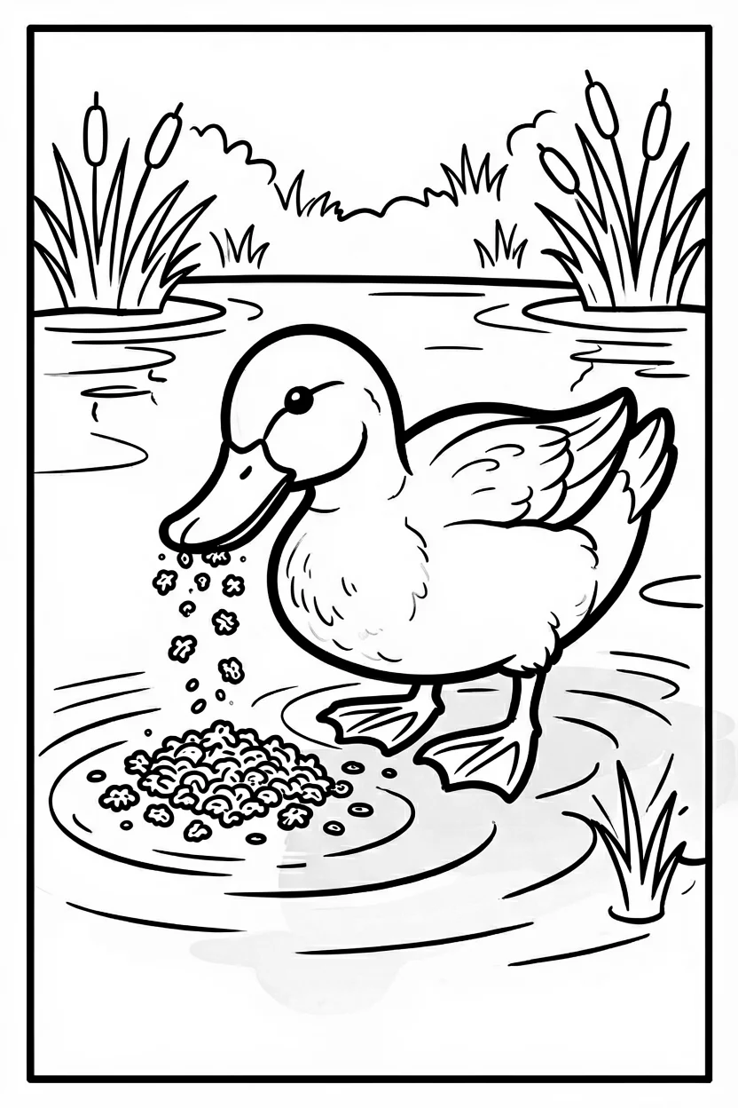 Desenhos de Patos para Imprimir e Colorir