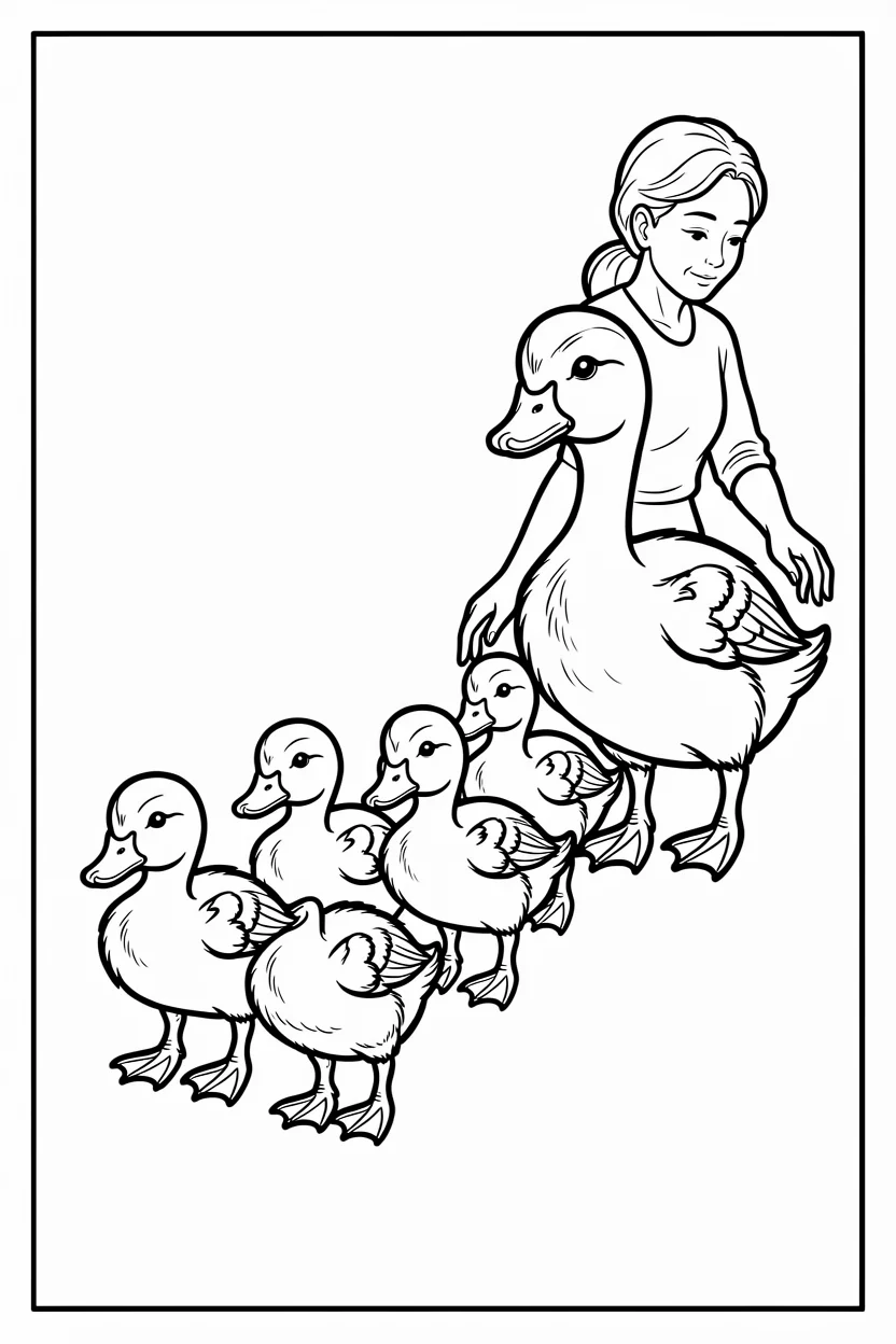 Desenhos de Patos para Imprimir e Colorir