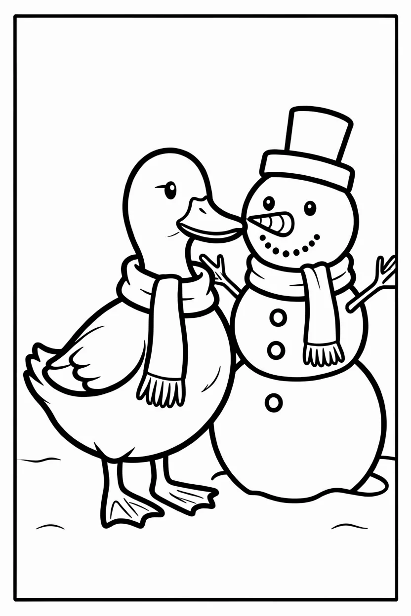Desenhos de Patos para Imprimir e Colorir