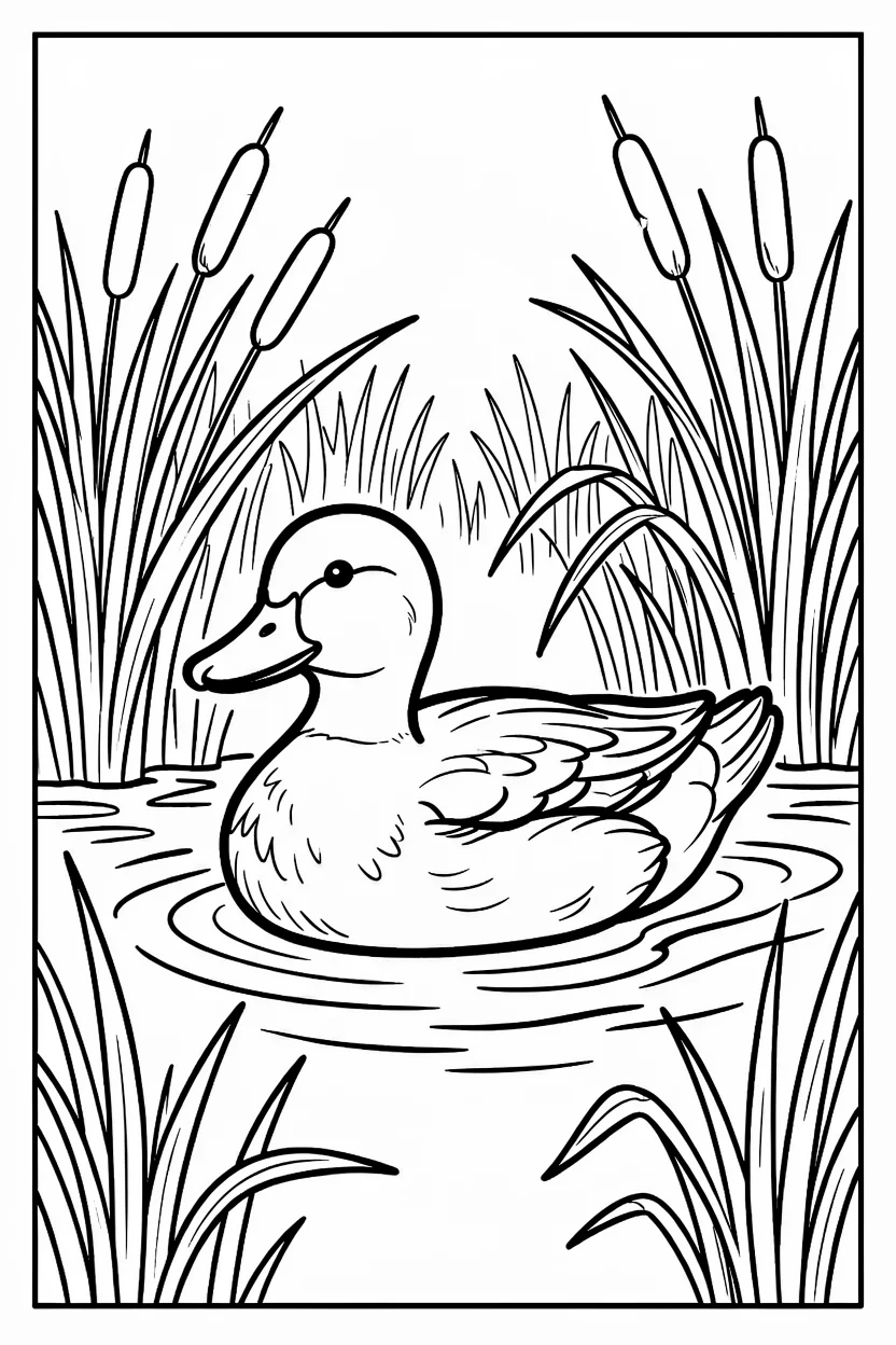 Desenhos de Patos para Imprimir e Colorir