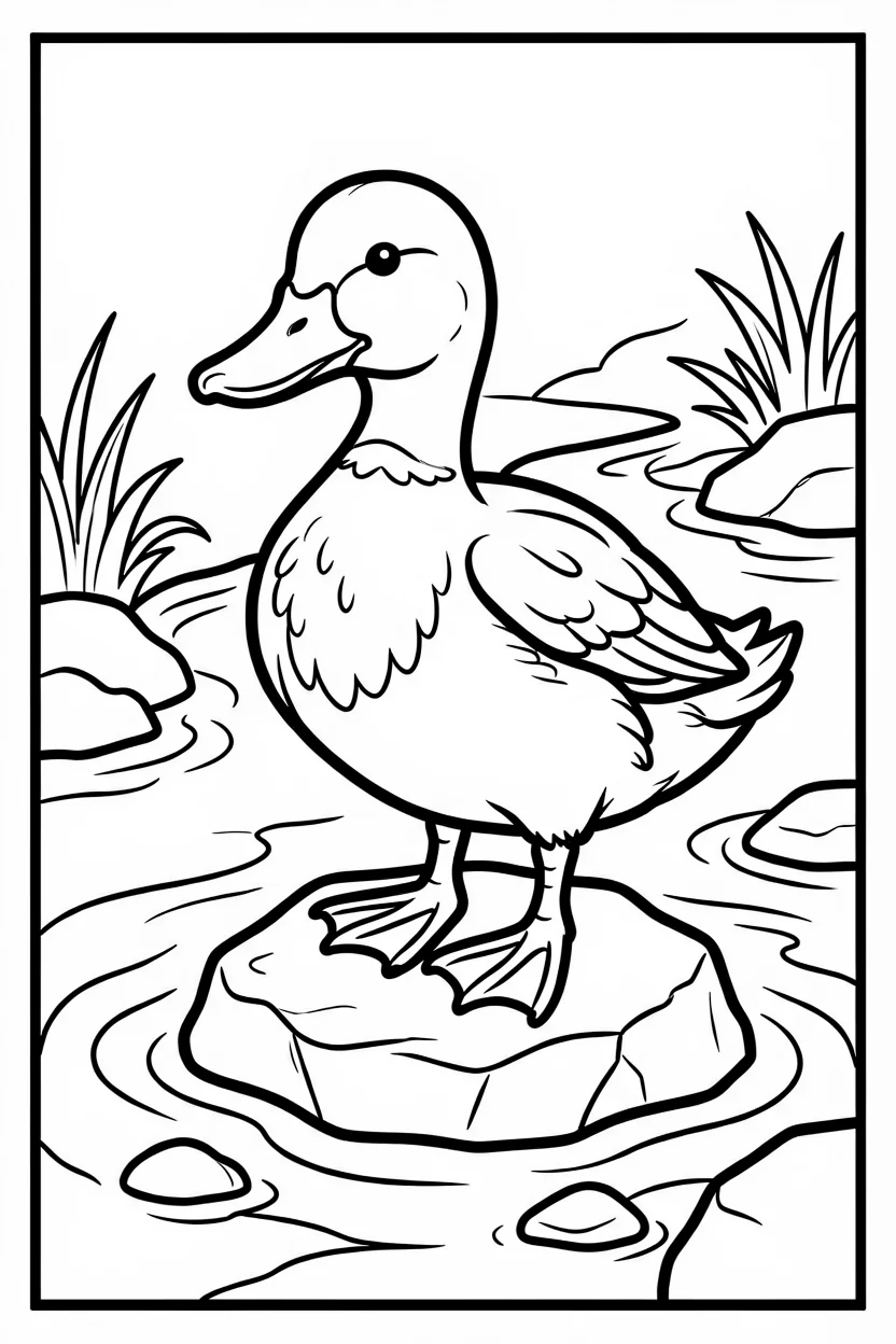 Desenhos de Patos para Imprimir e Colorir