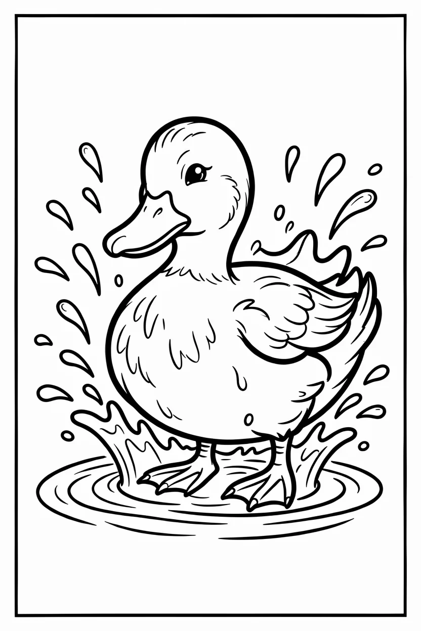 Desenhos de Patos para Imprimir e Colorir