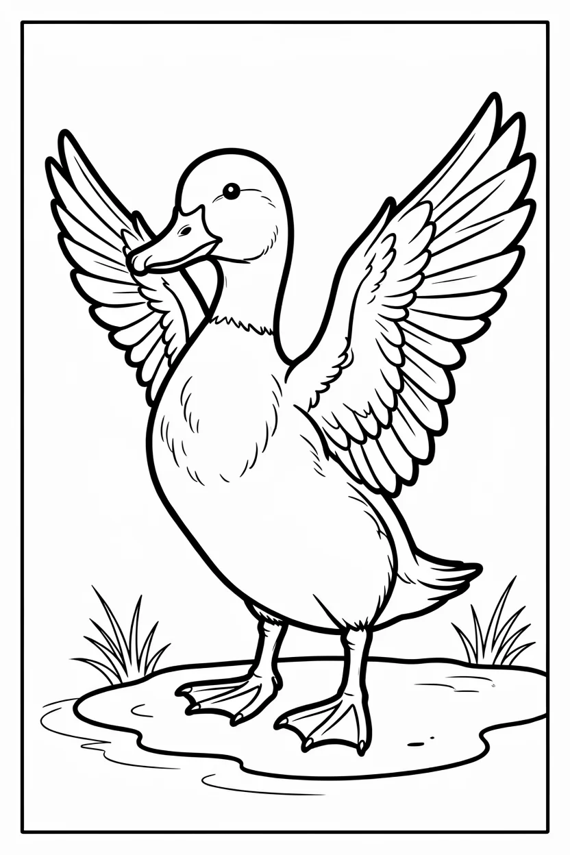 Desenhos de Patos para Imprimir e Colorir