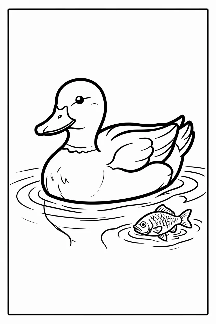 Desenhos de Patos para Imprimir e Colorir