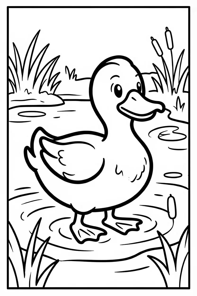 Desenhos de Patos para Imprimir e Colorir