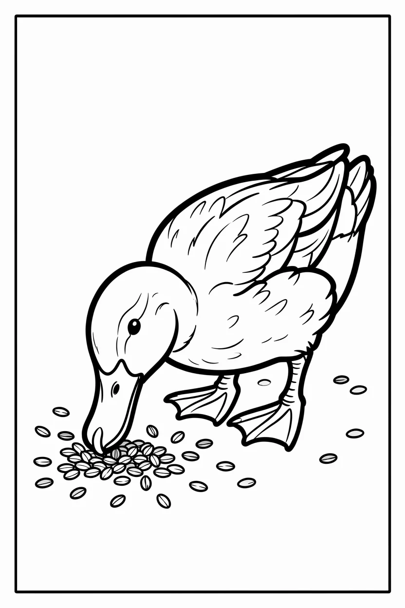 Desenhos de Patos para Imprimir e Colorir