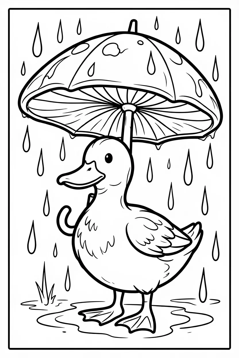 Desenhos de Patos para Imprimir e Colorir