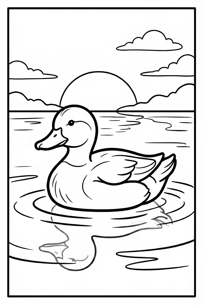 Desenhos de Patos para Imprimir e Colorir