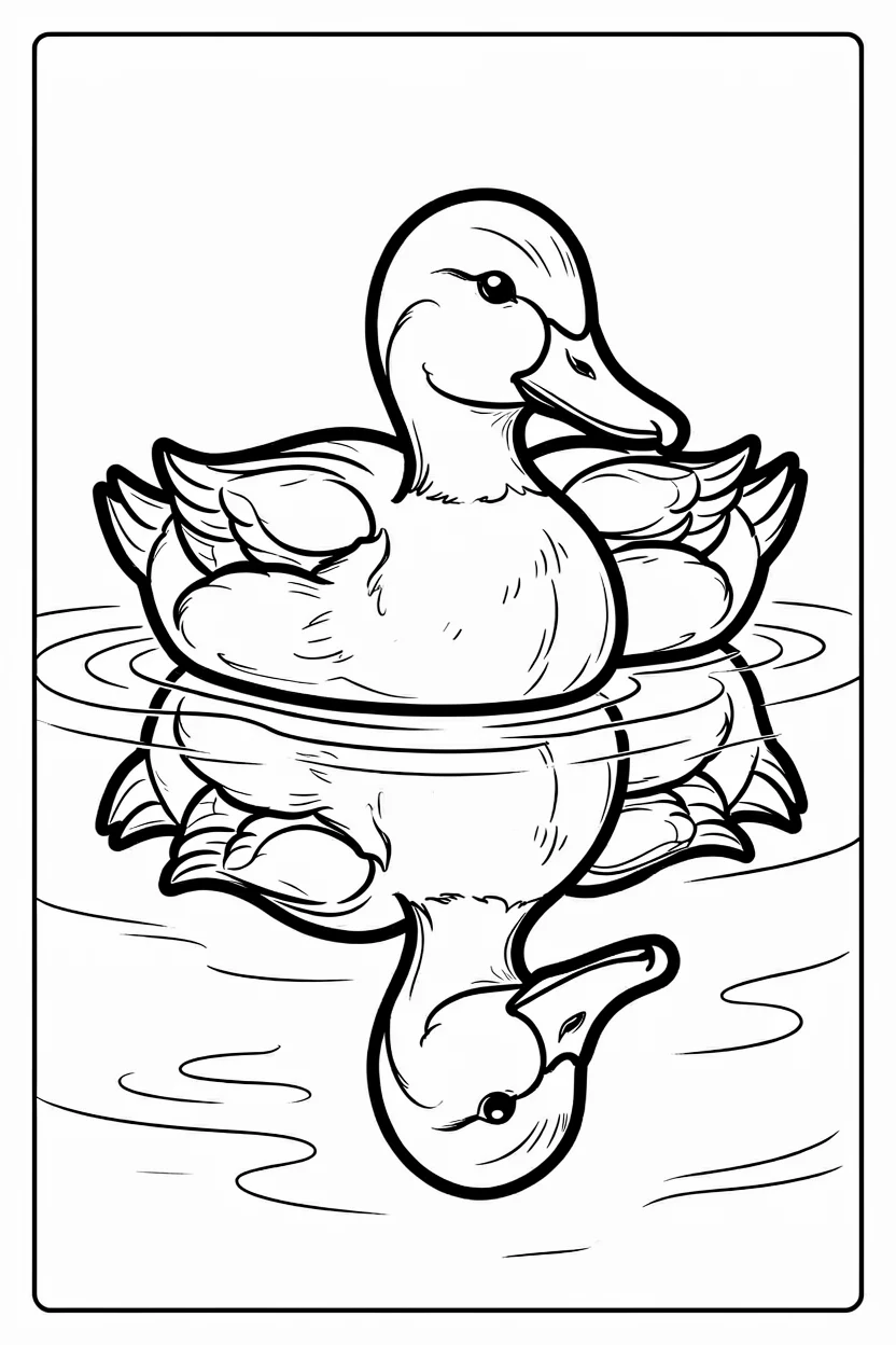 Desenhos de Patos para Imprimir e Colorir
