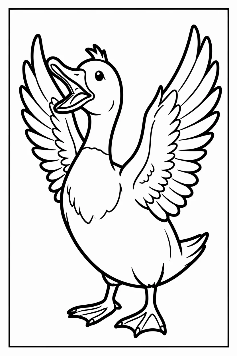 Desenhos de Patos para Imprimir e Colorir