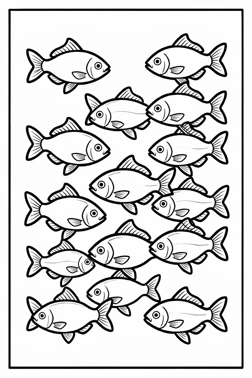 Desenhos de Peixes para Imprimir e Colorir