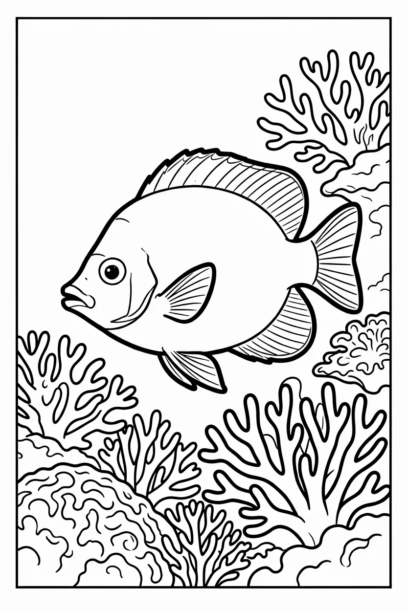 Desenhos de Peixes para Imprimir e Colorir
