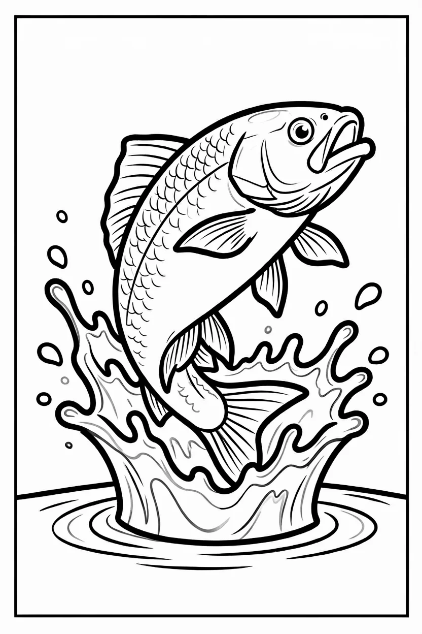 Desenhos de Peixes para Imprimir e Colorir