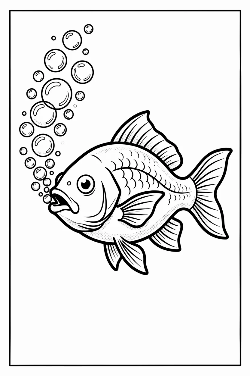 Desenhos de Peixes para Imprimir e Colorir