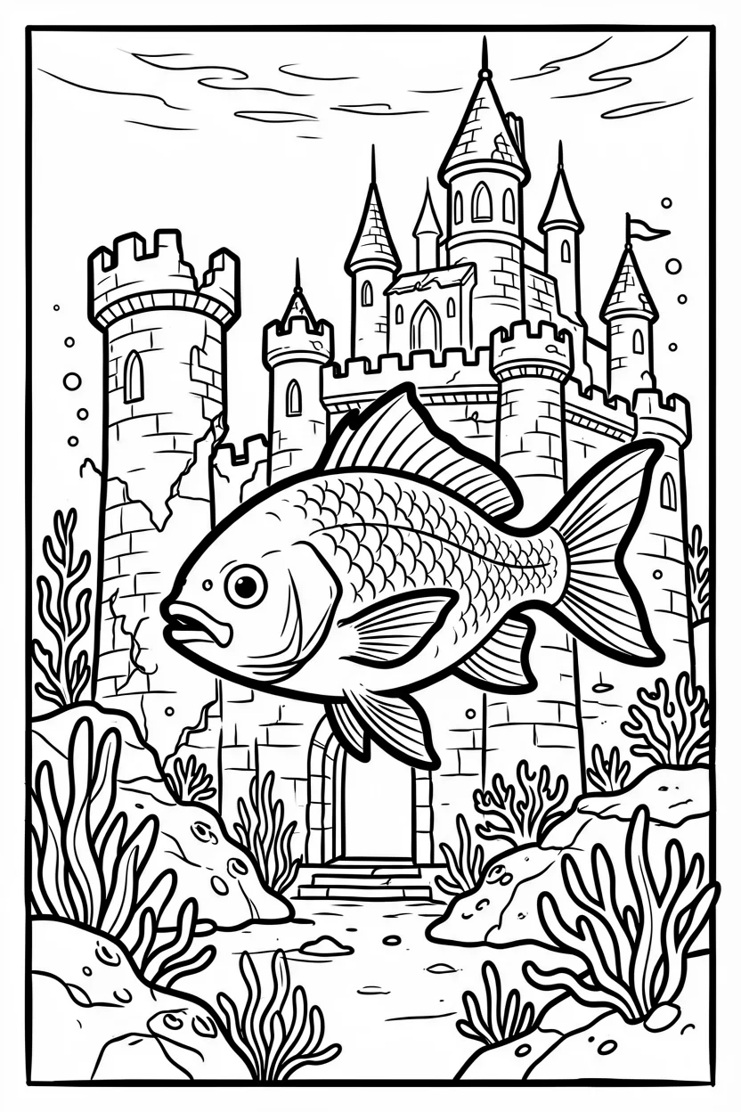 Desenhos de Peixes para Imprimir e Colorir