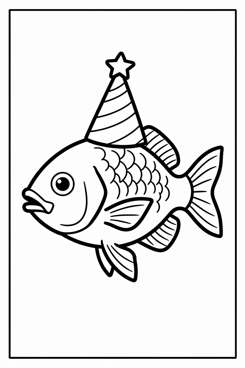 Desenhos de Peixes para Imprimir e Colorir