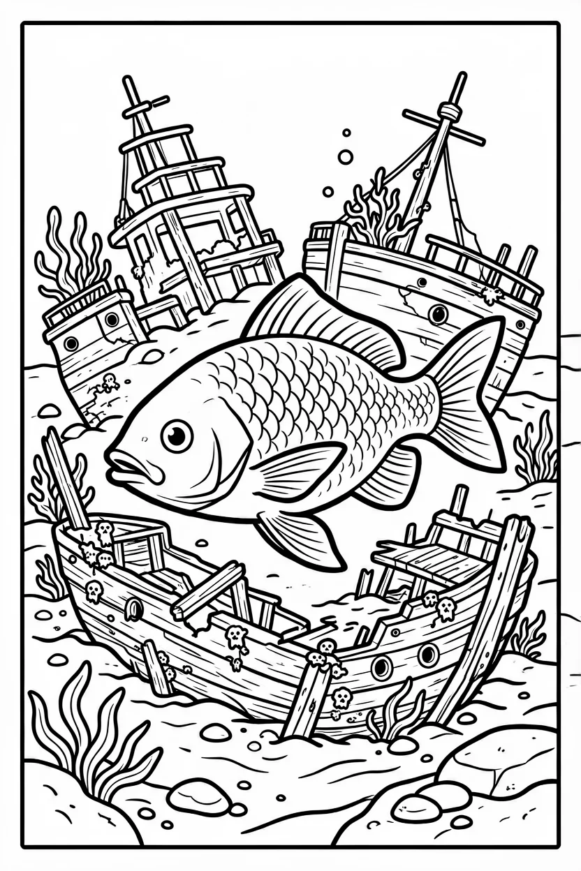 Desenhos de Peixes para Imprimir e Colorir