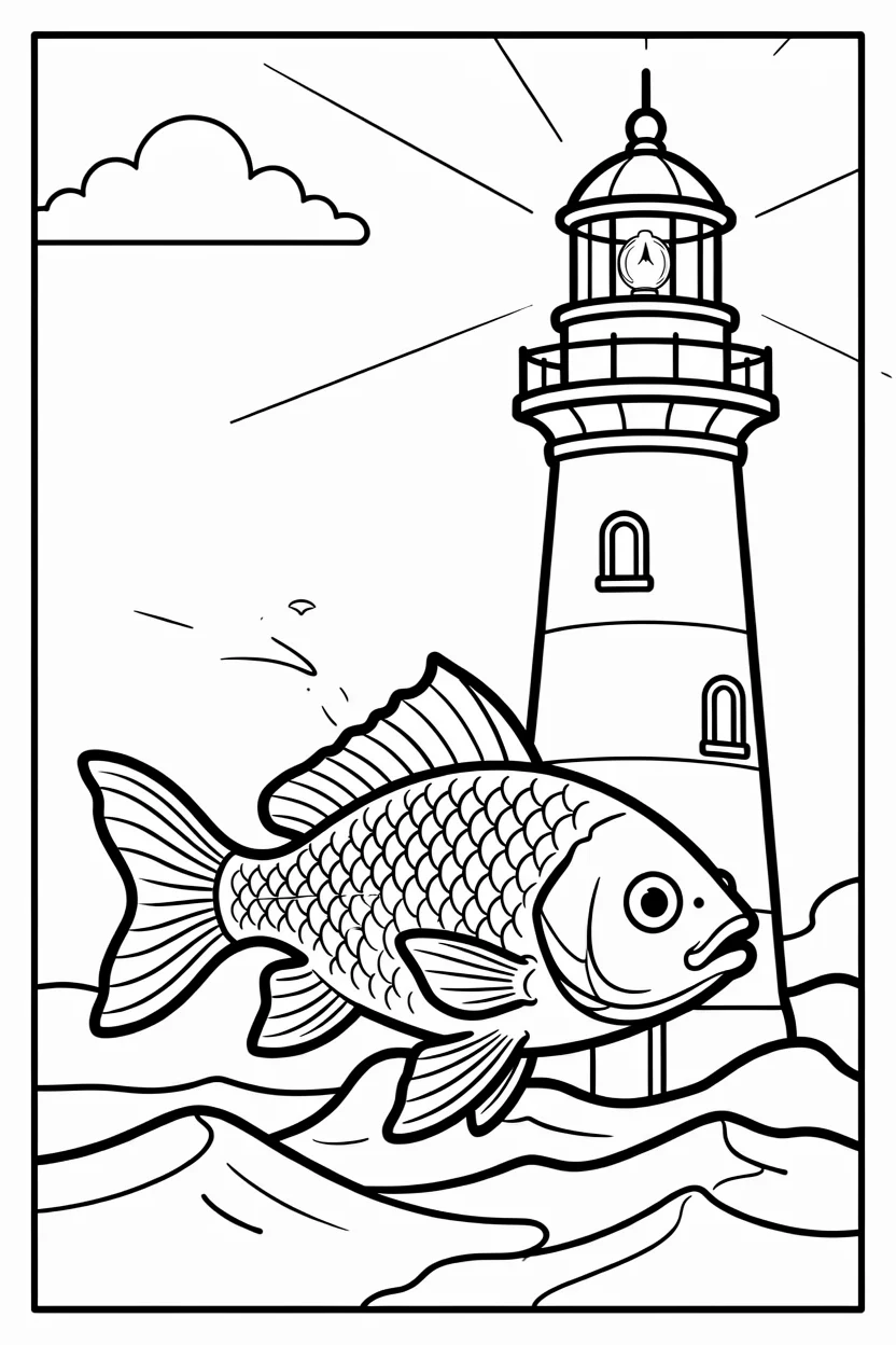 Desenhos de Peixes para Imprimir e Colorir