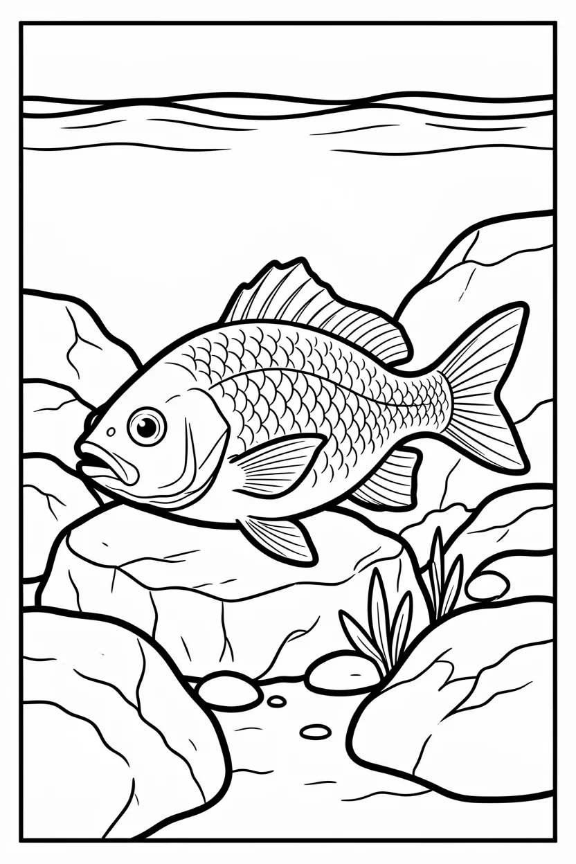 Desenhos de Peixes para Imprimir e Colorir