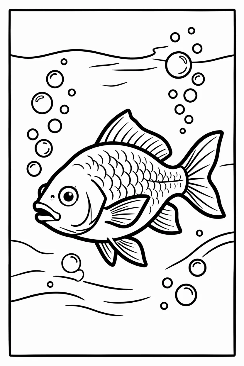 Desenhos de Peixes para Imprimir e Colorir