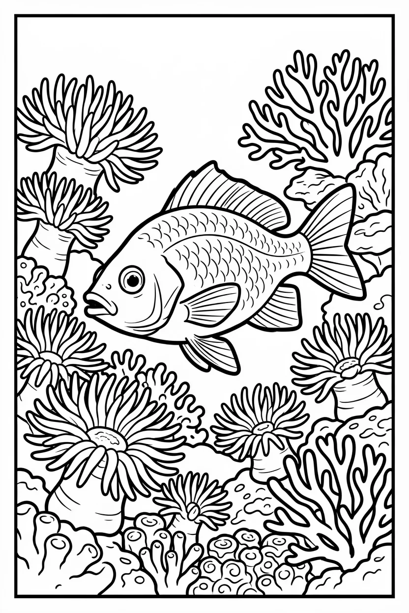 Desenhos de Peixes para Imprimir e Colorir