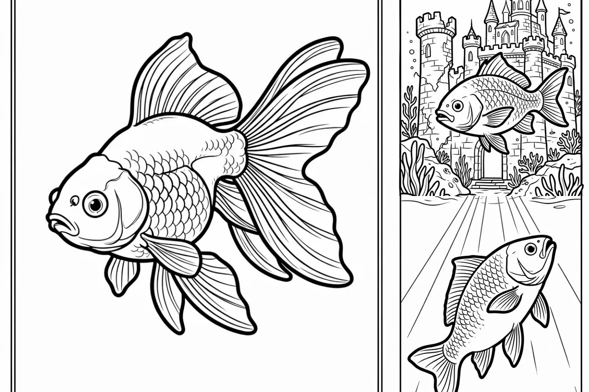 Desenhos de Peixes para Imprimir e Colorir