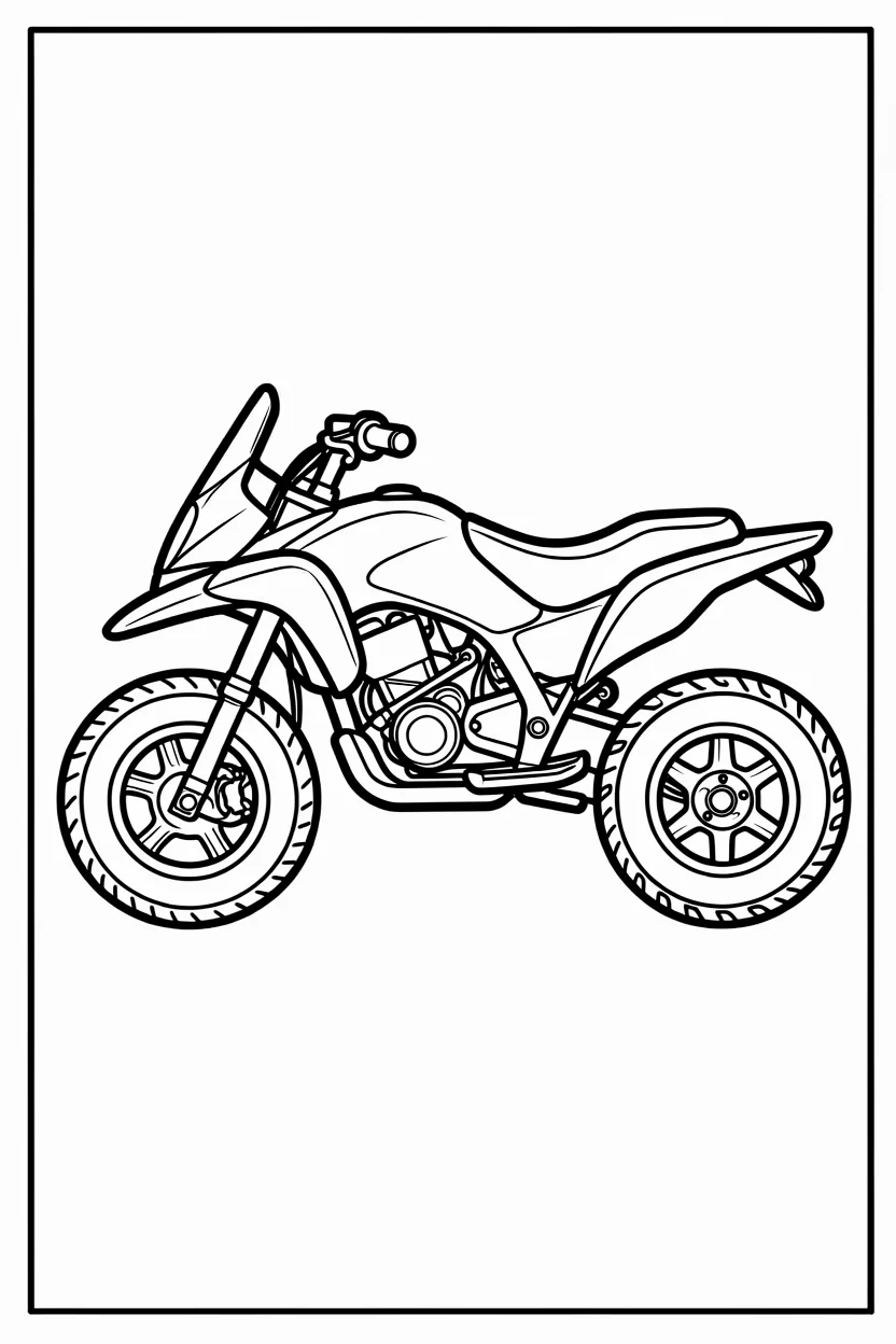 Desenhos de Quadriciclo para Imprimir e Colorir