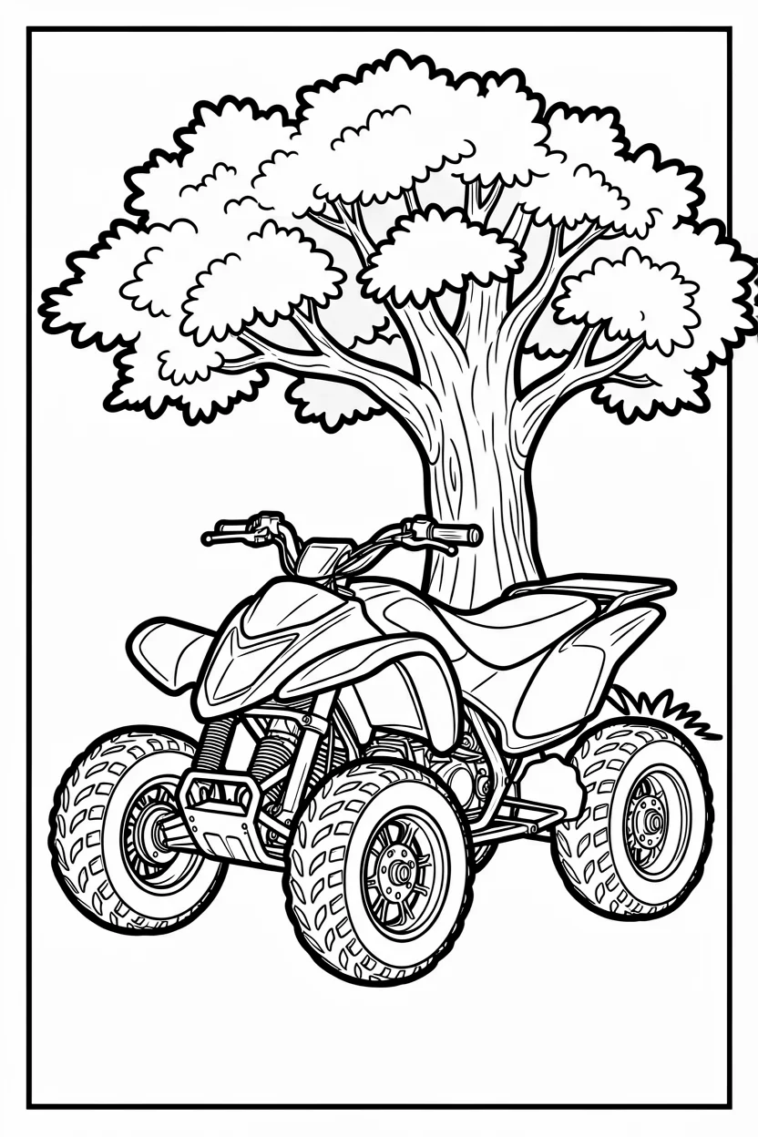 Desenhos de Quadriciclo para Imprimir e Colorir