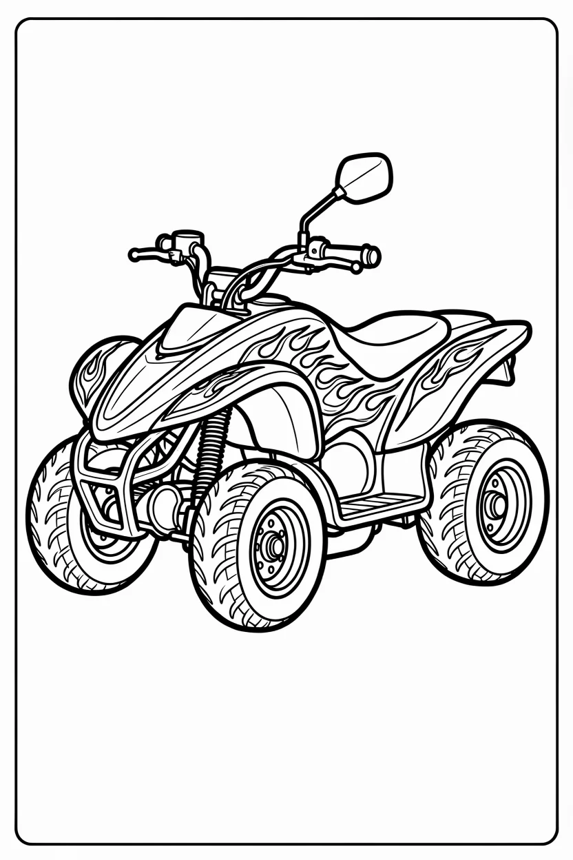 Desenhos de Quadriciclo para Imprimir e Colorir