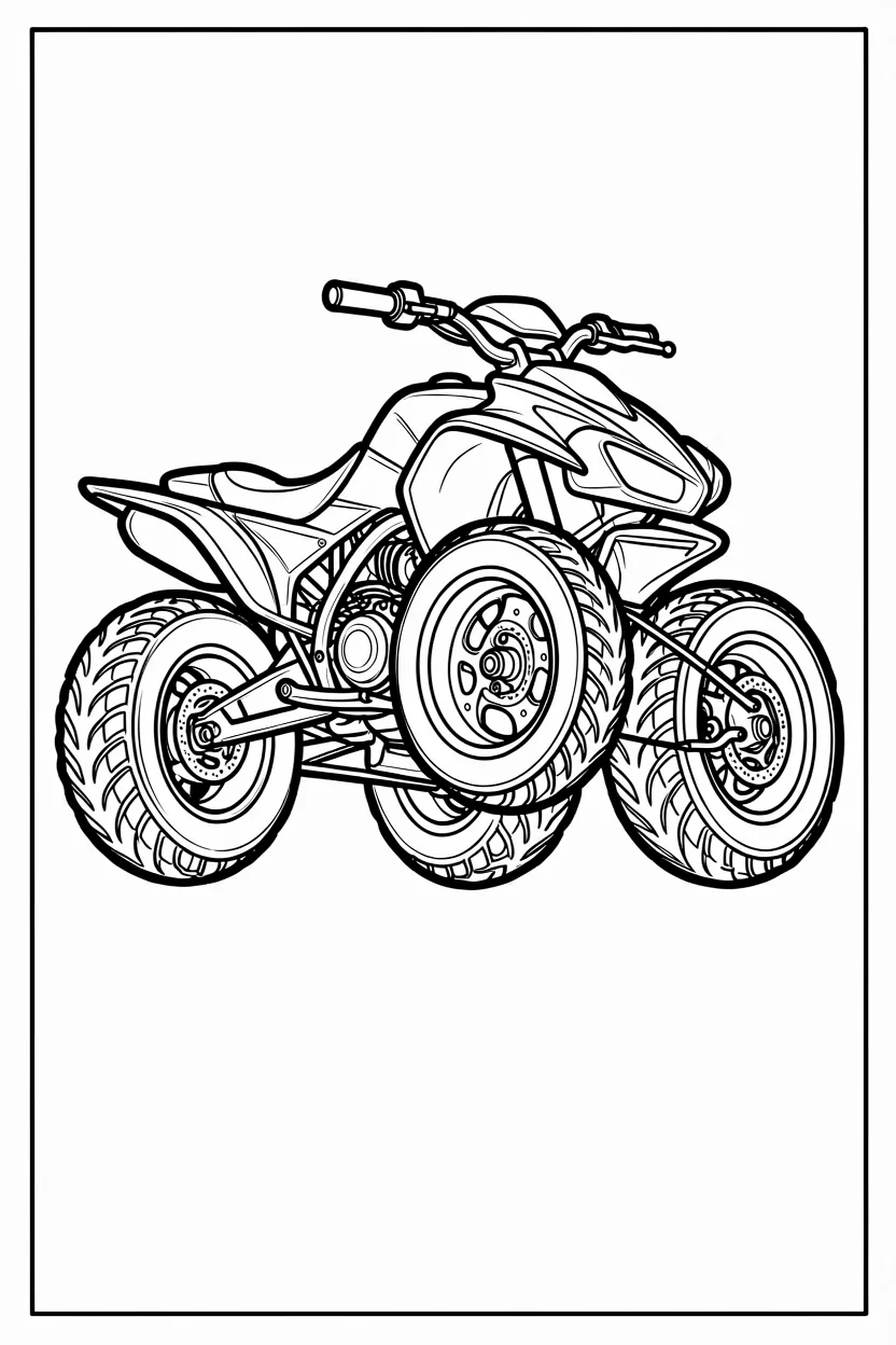 Desenhos de Quadriciclo para Imprimir e Colorir