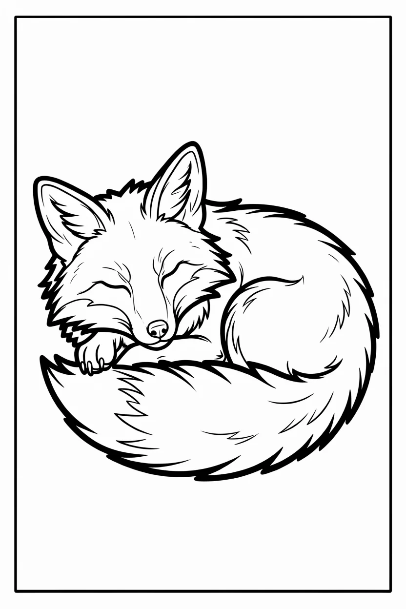 Desenhos de Raposas para Imprimir e Colorir