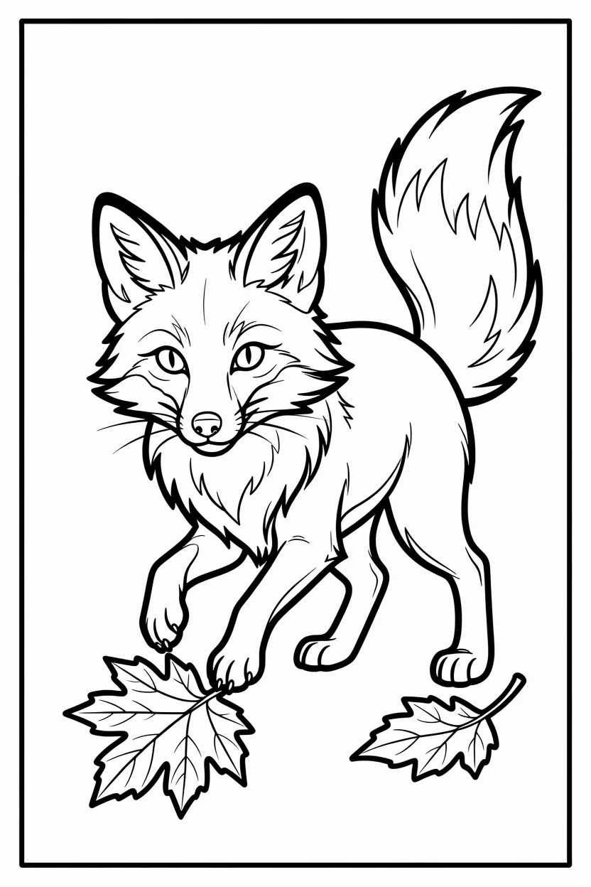 Desenhos de Raposas para Imprimir e Colorir