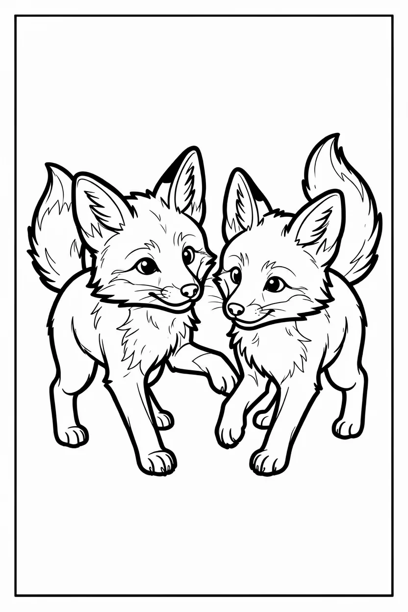 Desenhos de Raposas para Imprimir e Colorir