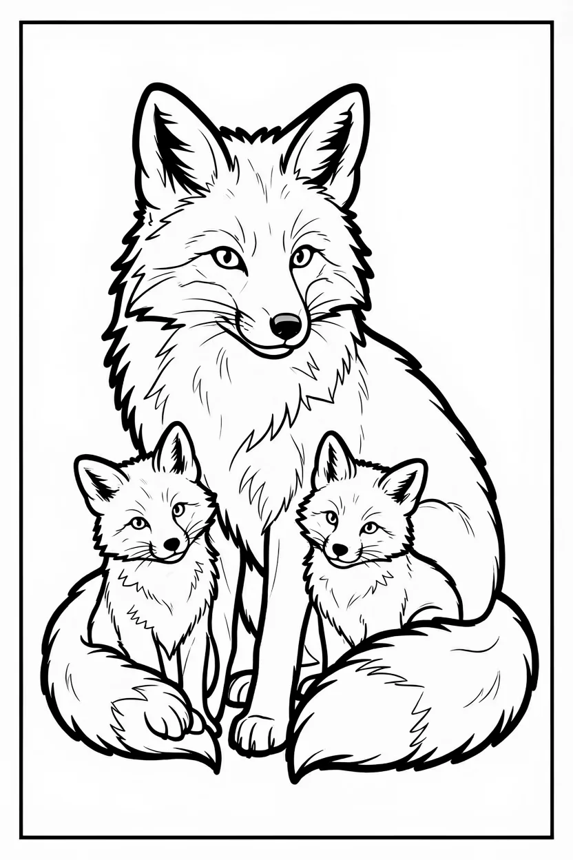 Desenhos de Raposas para Imprimir e Colorir