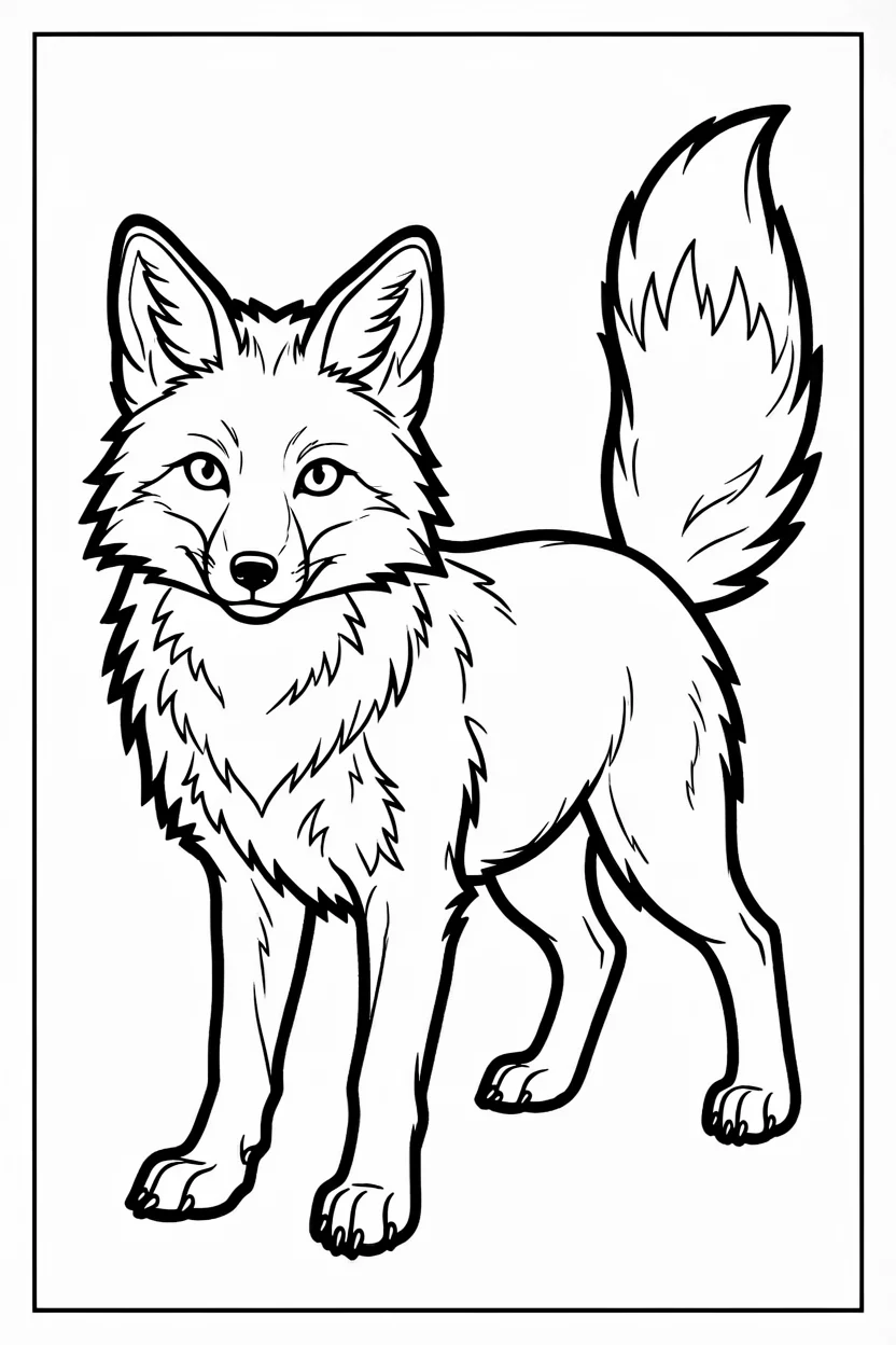 Desenhos de Raposas para Imprimir e Colorir